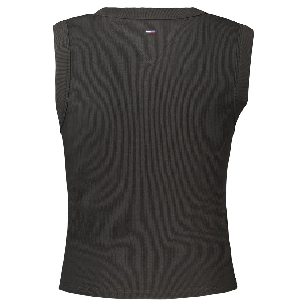 Tommy Hilfiger Black Cotton Women's Tank Top Tommy Hilfiger