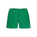 Nike green polyester men's swimwear shorts with an elastic waistband and sporty design, suitable for swimming and beach activities.
