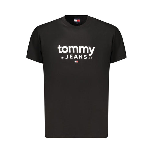 Tommy Hilfiger Black Cotton Mens T-Shirt Tommy Hilfiger