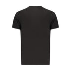 Black cotton men's T-shirt by Tommy Hilfiger with a classic fit and logo detail on the front.