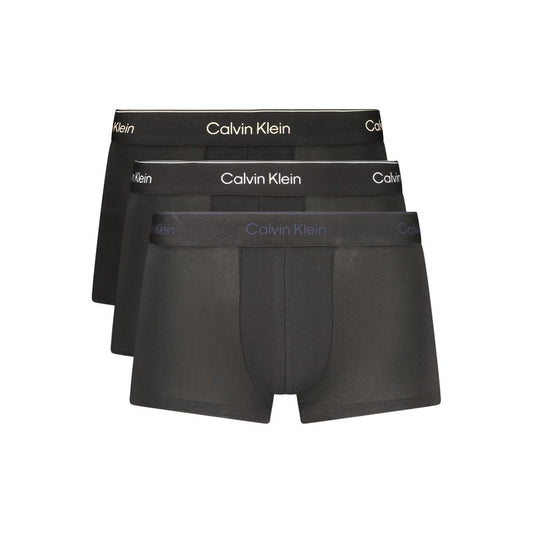 Calvin Klein Black Cotton Menswear Short Calvin Klein
