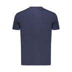 Tommy Hilfiger men's blue cotton T-shirt with crew neckline and brand logo detail on front.