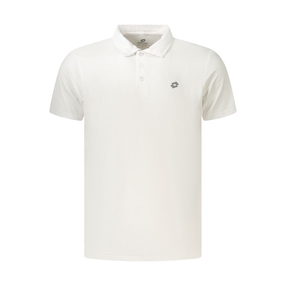 Lotto White Polyester Men's Polo Shirt Lotto