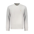 Calvin Klein gray cotton men's sweatshirt with crew neck and long sleeves, casual and comfortable clothing option.