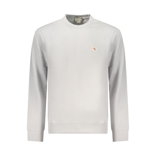 Calvin Klein Gray Cotton Men Sweatshirt Calvin Klein