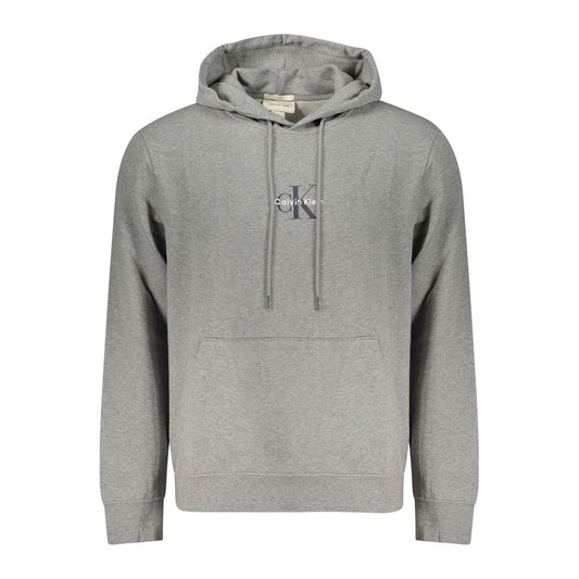 Calvin Klein Gray Cotton Men's Hoodie Calvin Klein