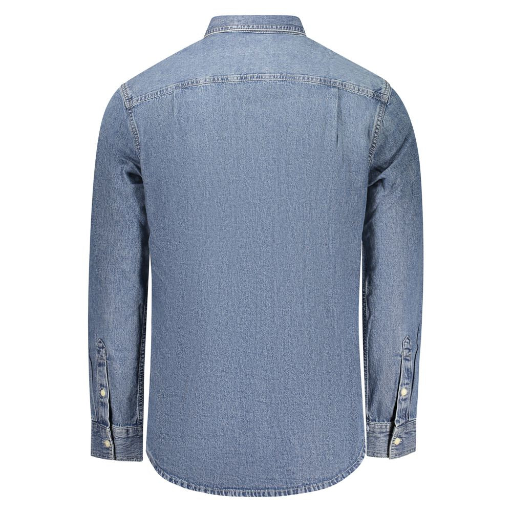 Calvin Klein Blue Cotton Men's Shirt Calvin Klein