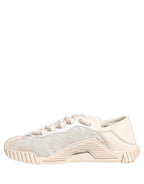 Dolce & Gabbana White Lace NS1 Low Top Sneaker Sports Shoes