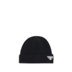 Prada Black Wool Oves Aries Beanie Prada