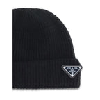 Prada Black Wool Oves Aries Beanie Prada