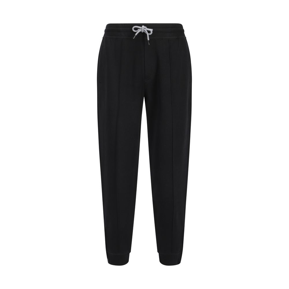Brunello Cucinelli Black Cotton Joggers Workout Pants Brunello Cucinelli