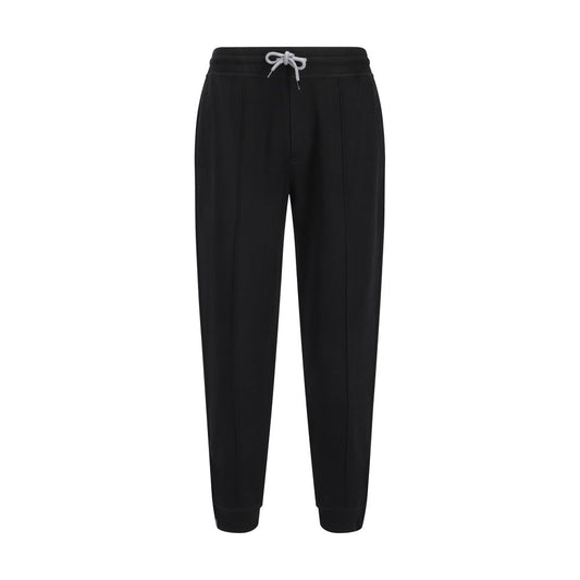 Brunello Cucinelli Black Cotton Joggers Workout Pants Brunello Cucinelli