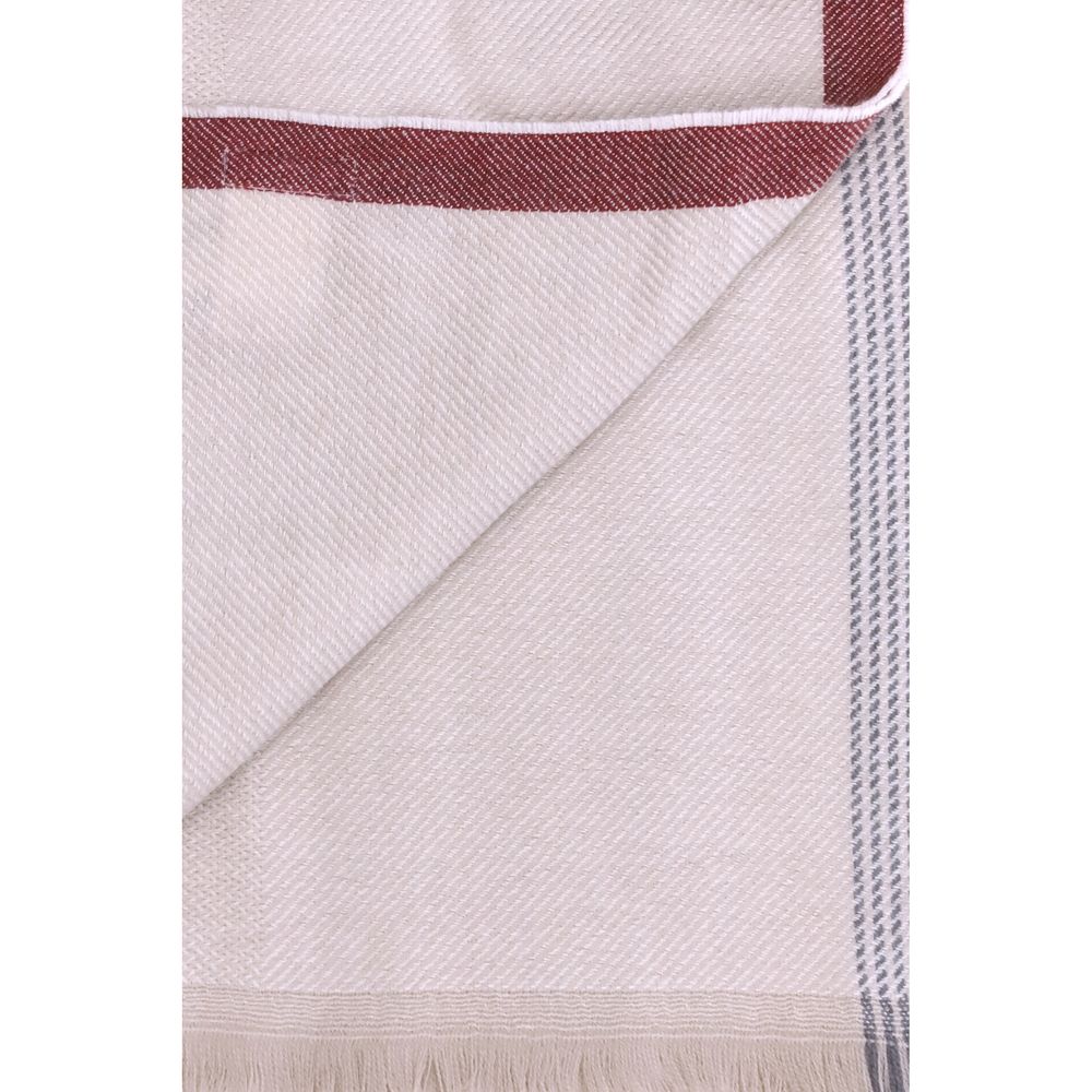 Brunello Cucinelli Beige Cashmere Scarf Brunello Cucinelli
