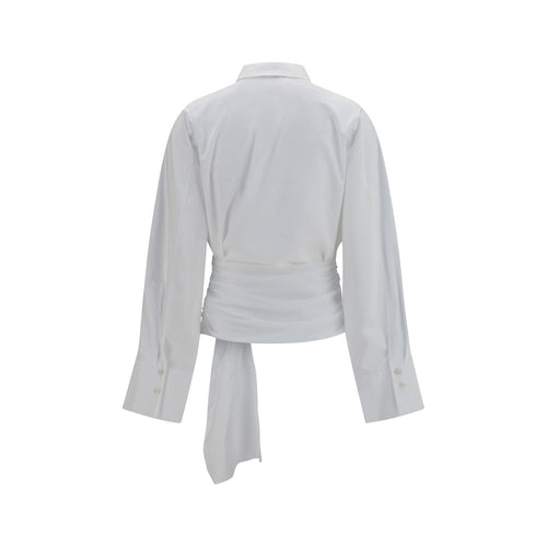 7FOR White Cotton Dress Shirt