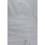 7FOR White Cotton Dress Shirt