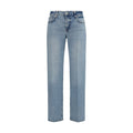 7FOR Blue Cotton Straight-Leg Jeans 7FOR