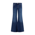 7FOR Blue Cotton Flared Jeans 7FOR