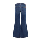 7FOR Blue Cotton Flared Jeans 7FOR