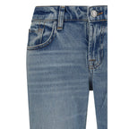7FOR Blue Cotton Flared Jeans 7FOR