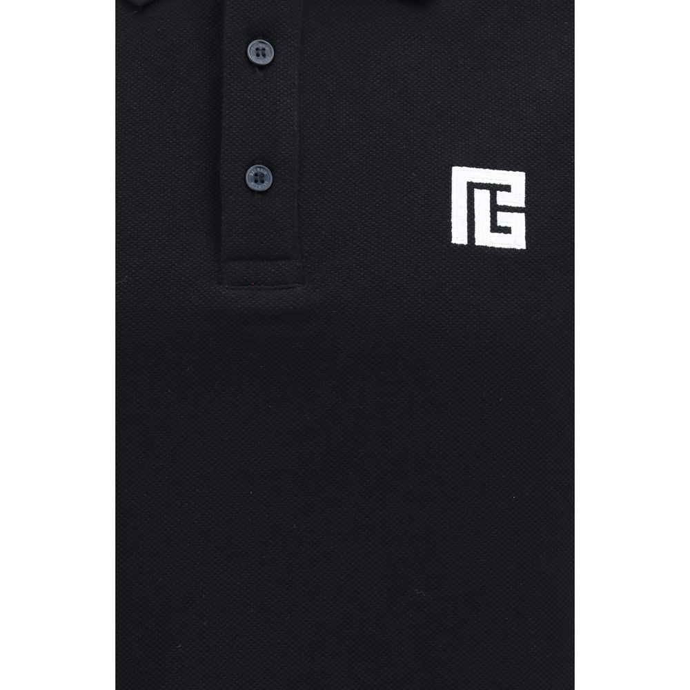 Balmain Black Cotton Polo Shirt Balmain