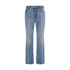Miu Miu Blue Polyester Relaxed Fit Jeans Miu Miu