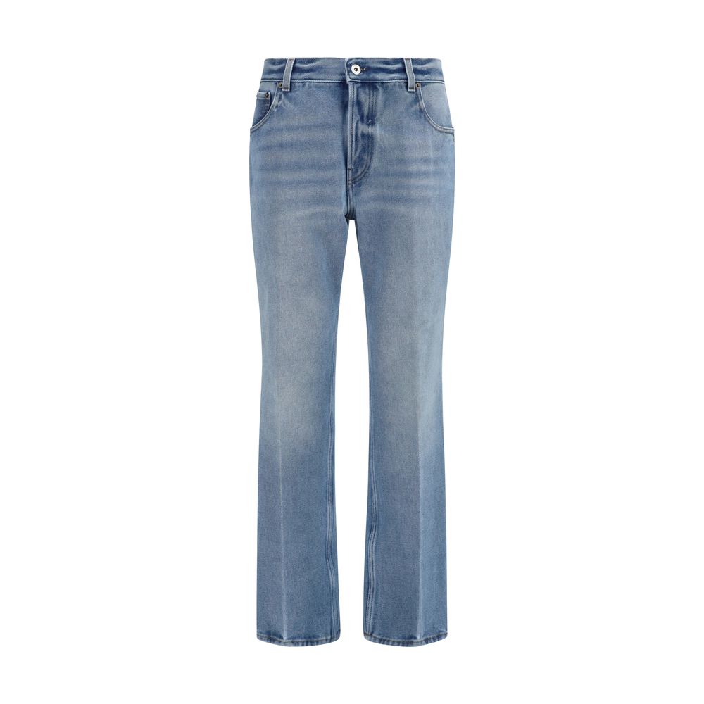 Miu Miu Blue Polyester Relaxed Fit Jeans Miu Miu