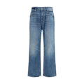 7FOR Blue Cotton Relaxed Fit Jeans 7FOR