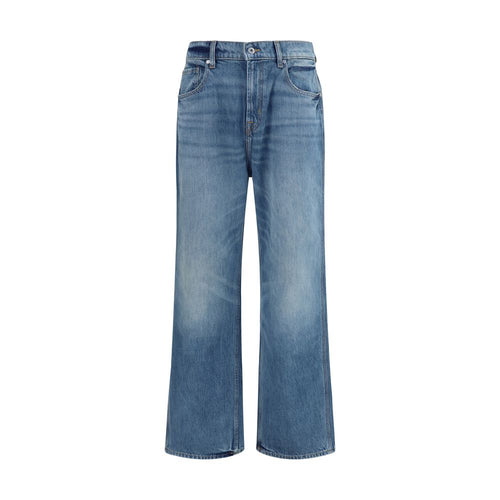 7FOR Blue Cotton Relaxed Fit Jeans 7FOR