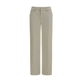 7FOR Beige Cotton Straight-Leg Jeans 7FOR