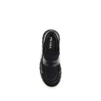 Prada Black Calf Leather Bos Taurus Athletic Sneakers