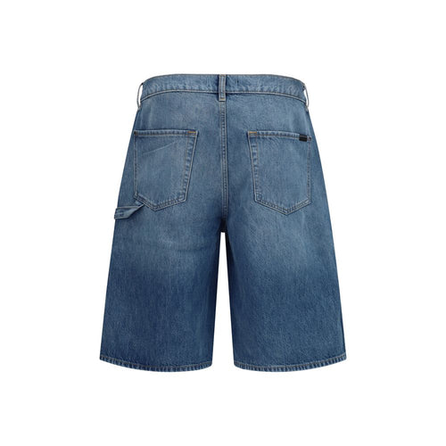7FOR Blue Cotton Bermuda Shorts 7FOR