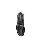 Prada Black Calf Leather Bos Taurus Platform Loafers