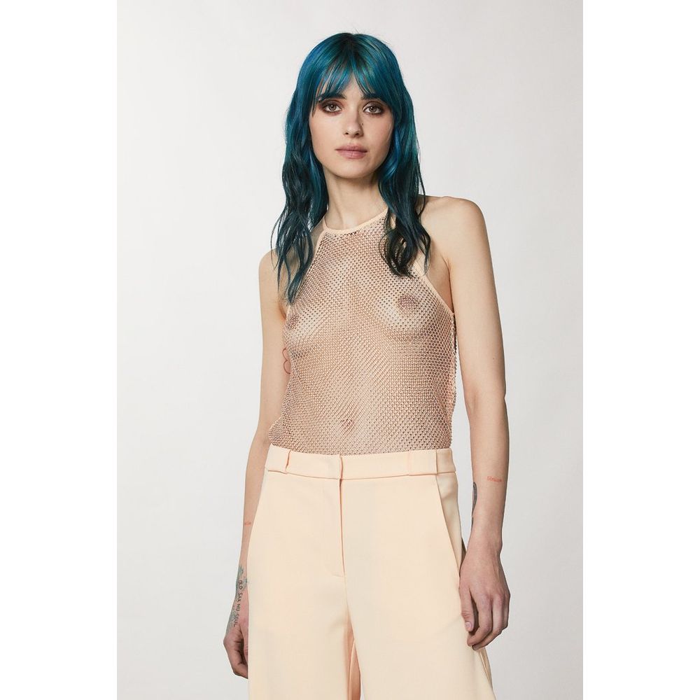 Patrizia Pepe Pink Polyester Tank Tops Patrizia Pepe