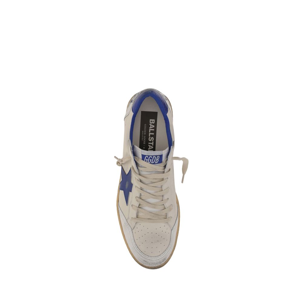 Golden Goose White Goatskin Low Top Sneakers