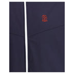 Brunello Cucinelli Blue Nylon Shell Jacket