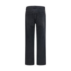 The Row Black Cotton Straight-Leg Jeans