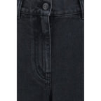 The Row Black Cotton Straight-Leg Jeans