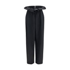 Khaite Black Wool Oves Aries Casual Pants