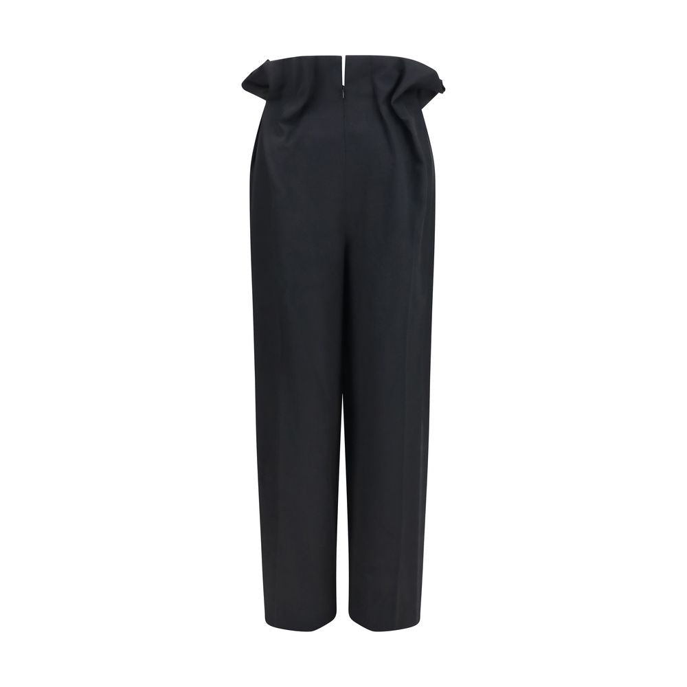 Khaite Black Wool Oves Aries Casual Pants Khaite