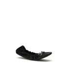 Gucci Black Calf Leather Bos Taurus Ballet Flats
