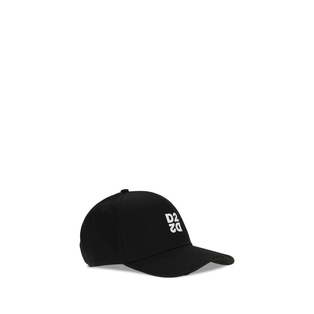 Dsquared² Black Cotton Cap Baseball Hat