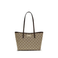 Gucci beige fabric handbag with top handles and subtle branding, showcasing a stylish and elegant accessory for everyday use.
