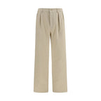 Prada Beige Cotton Casual Pants
