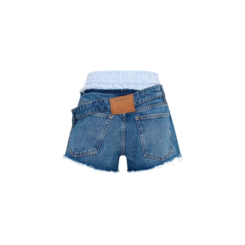 Alexander Wang Blue Cotton Bermuda Shorts Alexander Wang