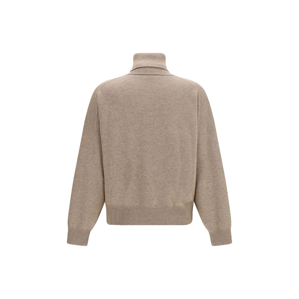 Brunello Cucinelli Brown Cashmere Turtleneck Brunello Cucinelli