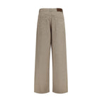 Brunello Cucinelli Beige Cotton Casual Pants