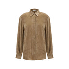 Brunello Cucinelli Beige Viscose Dress Shirt
