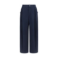 Brunello Cucinelli Blue Cotton Casual Pants