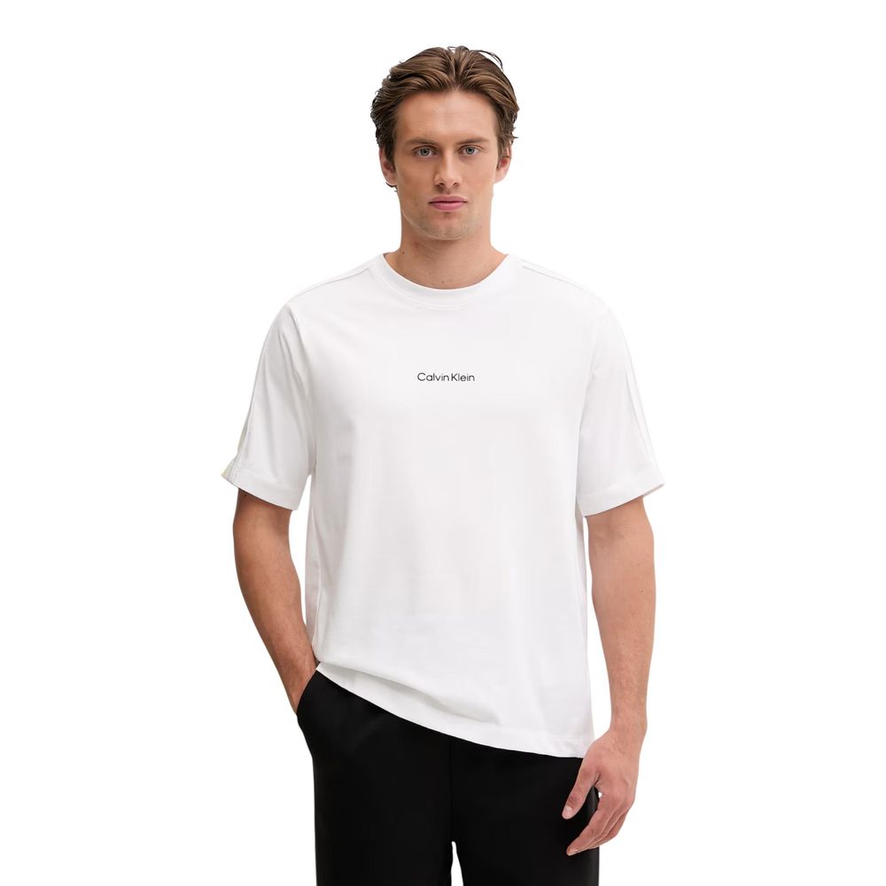 Calvin Klein Sport White Cotton T-Shirt Calvin Klein Sport
