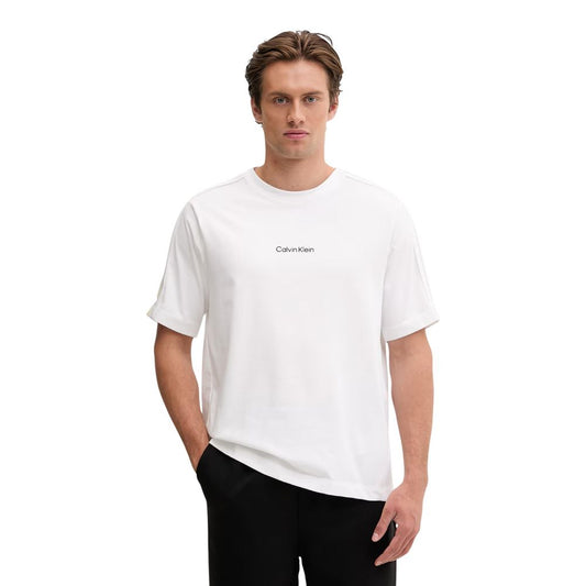 Calvin Klein Sport White Cotton T-Shirt Calvin Klein Sport